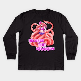 Release the kraken Girls - Lamia Monster Musume: Everyday Life with Monster Girls Kids Long Sleeve T-Shirt